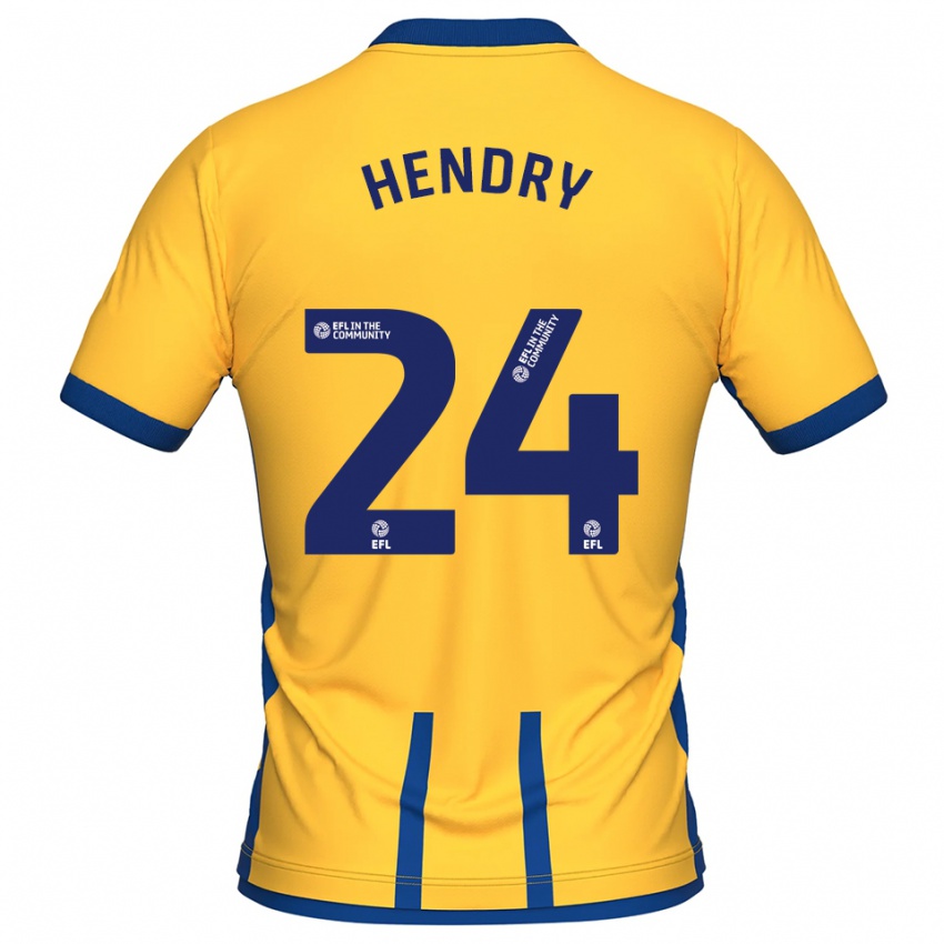 נשים רייגן הנדרי #24 צהוב כחול ג'רזי ביתית 2025/26 חולצה קצרה