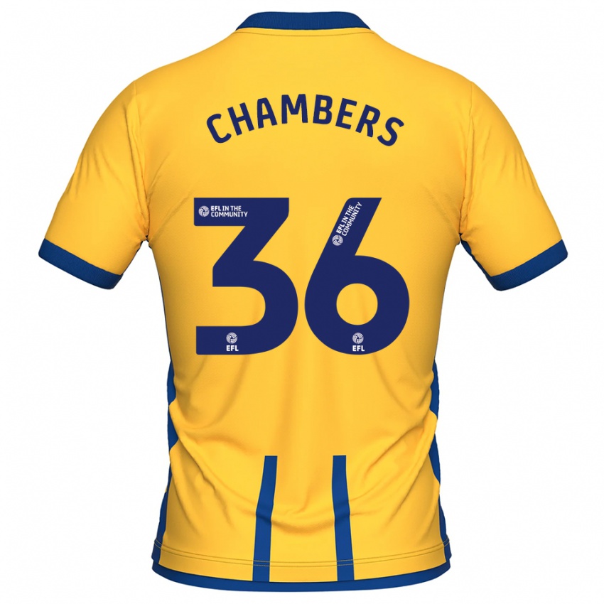 נשים Jayden Chambers #36 צהוב כחול ג'רזי ביתית 2025/26 חולצה קצרה