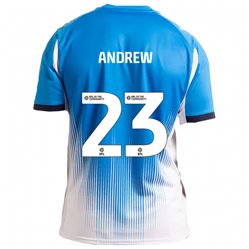 נשים דני אנדרו #23 כחול לבן ג'רזי ביתית 2025/26 חולצה קצרה