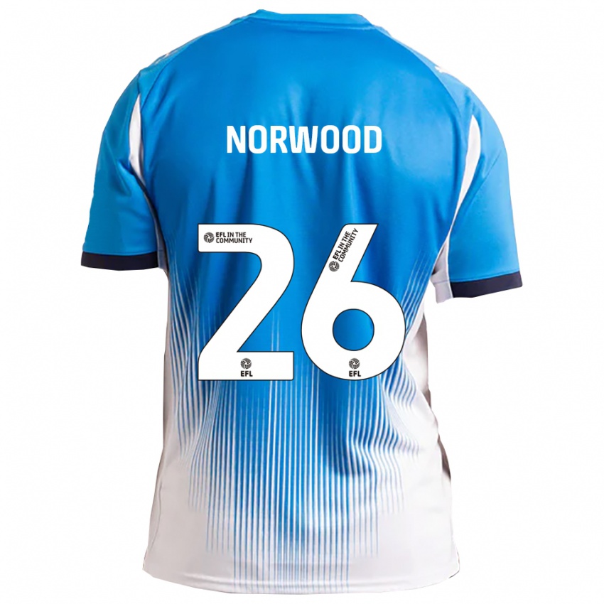 נשים אוליבר נורווד #26 כחול לבן ג'רזי ביתית 2025/26 חולצה קצרה
