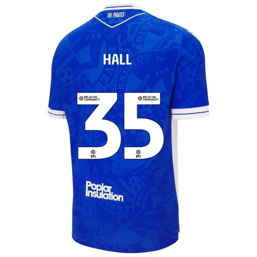 נשים Matt Hall #35 כחול לבן ג'רזי ביתית 2025/26 חולצה קצרה