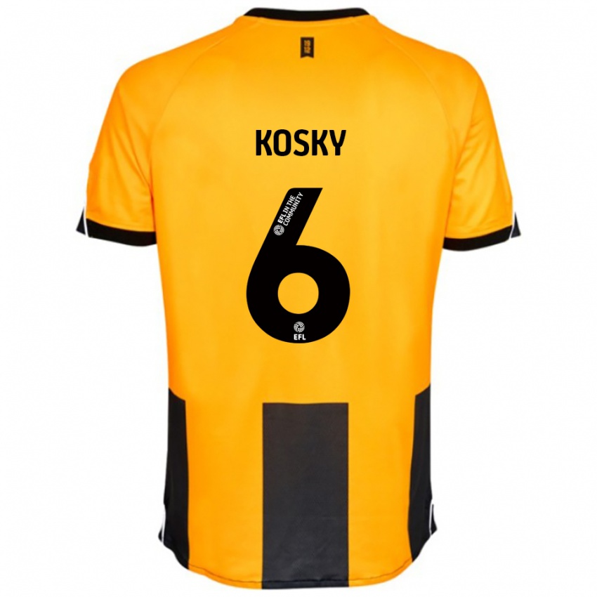 נשים Rachel Kosky #6 כתום שחור ג'רזי ביתית 2025/26 חולצה קצרה