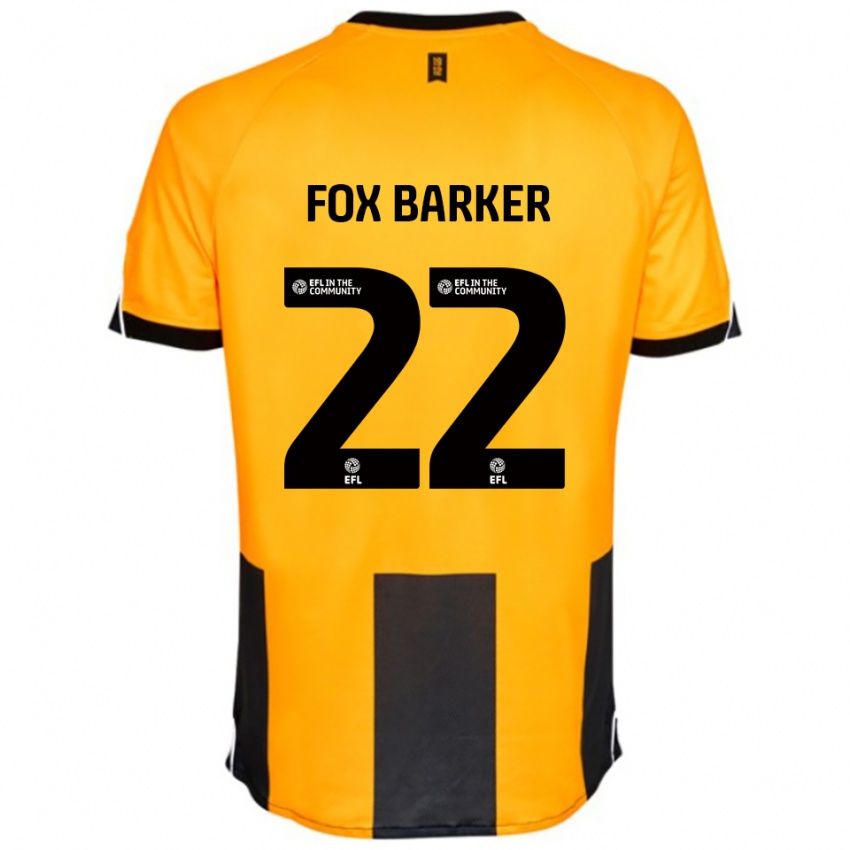 נשים Mistie Fox-Barker #22 כתום שחור ג'רזי ביתית 2025/26 חולצה קצרה