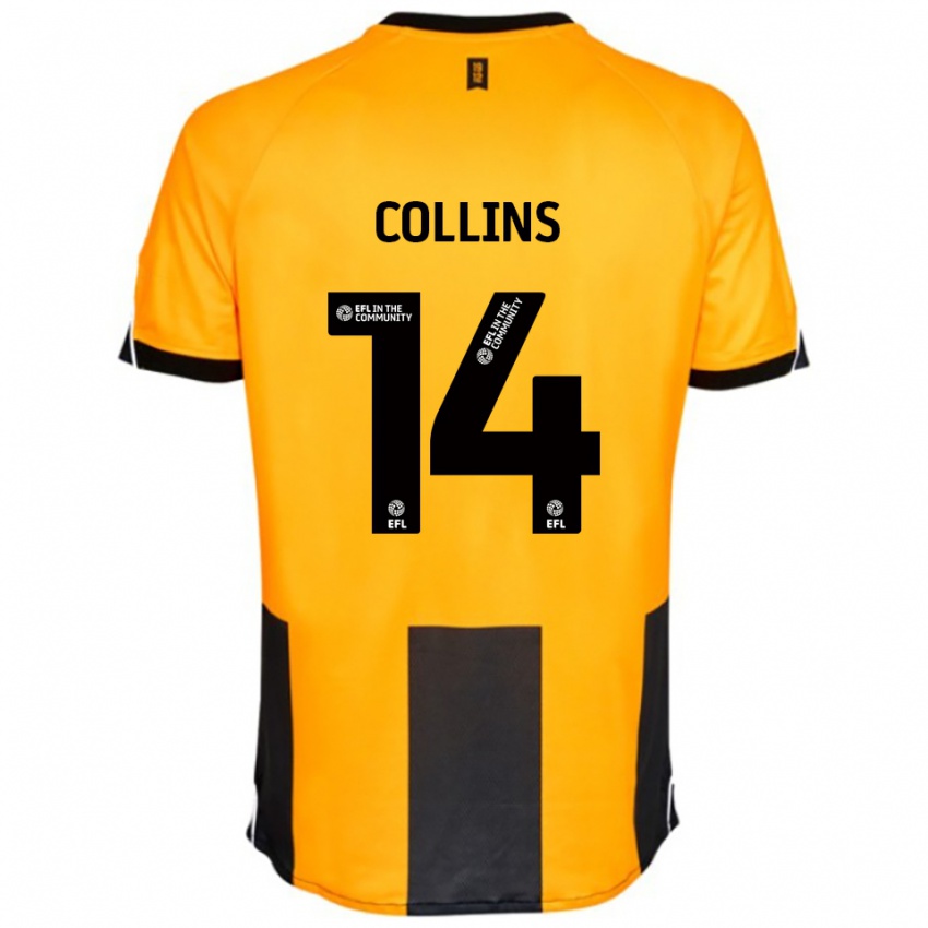 נשים Natasha Collins #14 כתום שחור ג'רזי ביתית 2025/26 חולצה קצרה