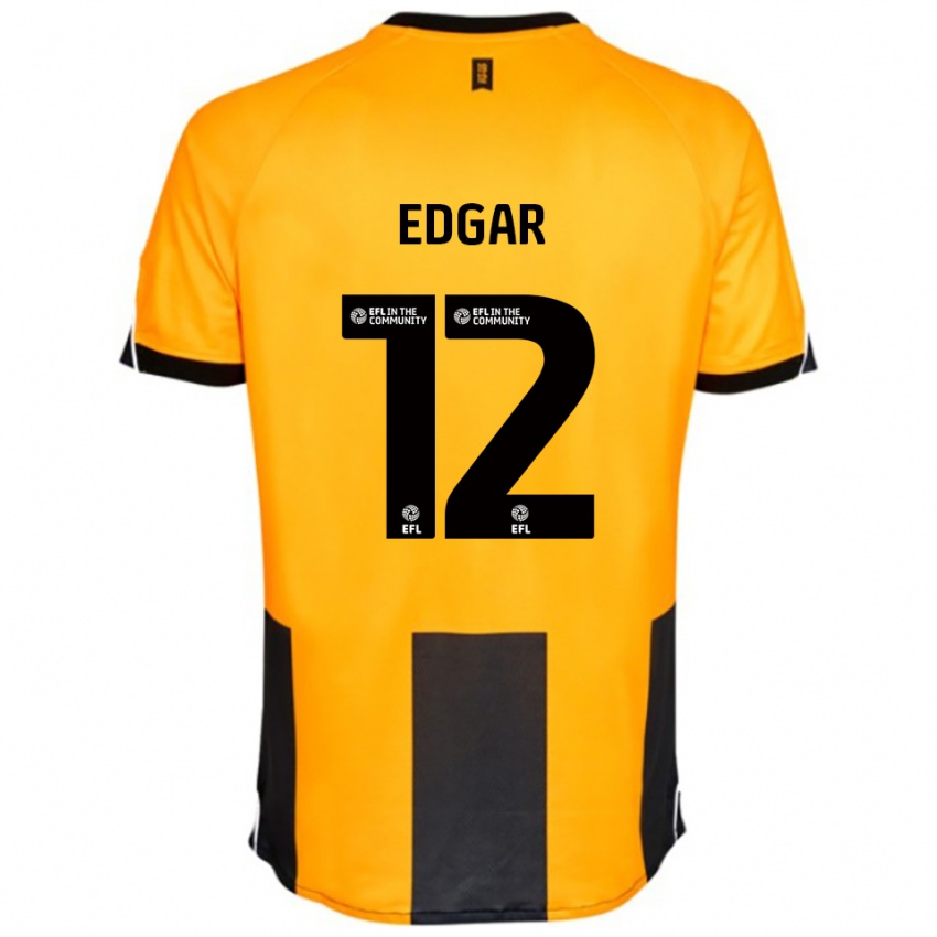 נשים Sammy Edgar #12 כתום שחור ג'רזי ביתית 2025/26 חולצה קצרה