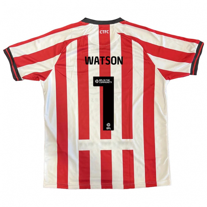 נשים Aimee Watson #1 אדום לבן שחור ג'רזי ביתית 2025/26 חולצה קצרה