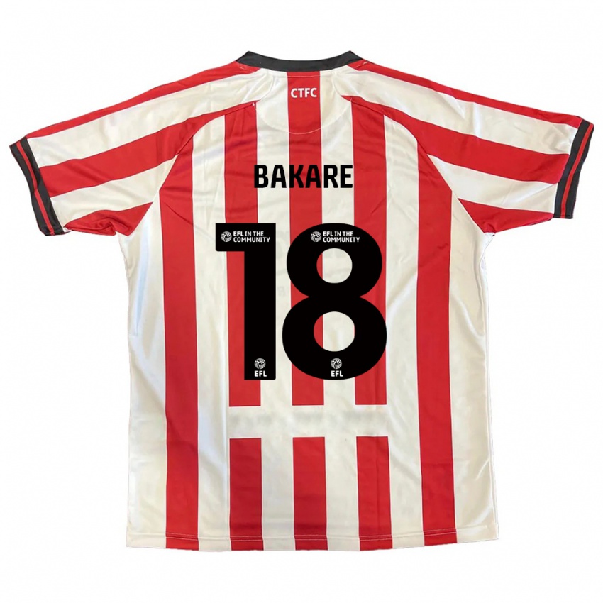 נשים איברהים באקארה #18 אדום לבן שחור ג'רזי ביתית 2025/26 חולצה קצרה