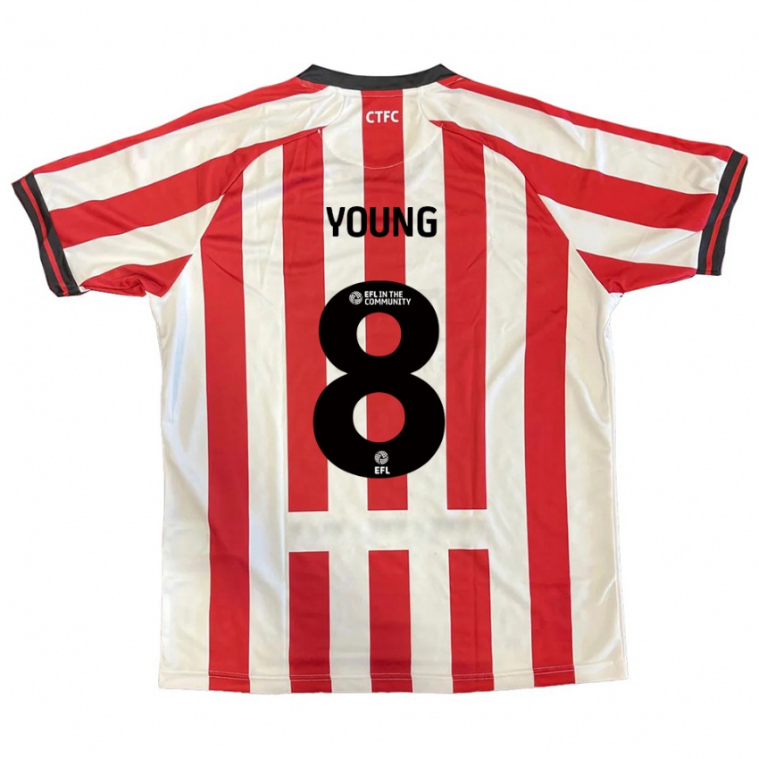 נשים לוק יאנג #8 אדום לבן שחור ג'רזי ביתית 2025/26 חולצה קצרה