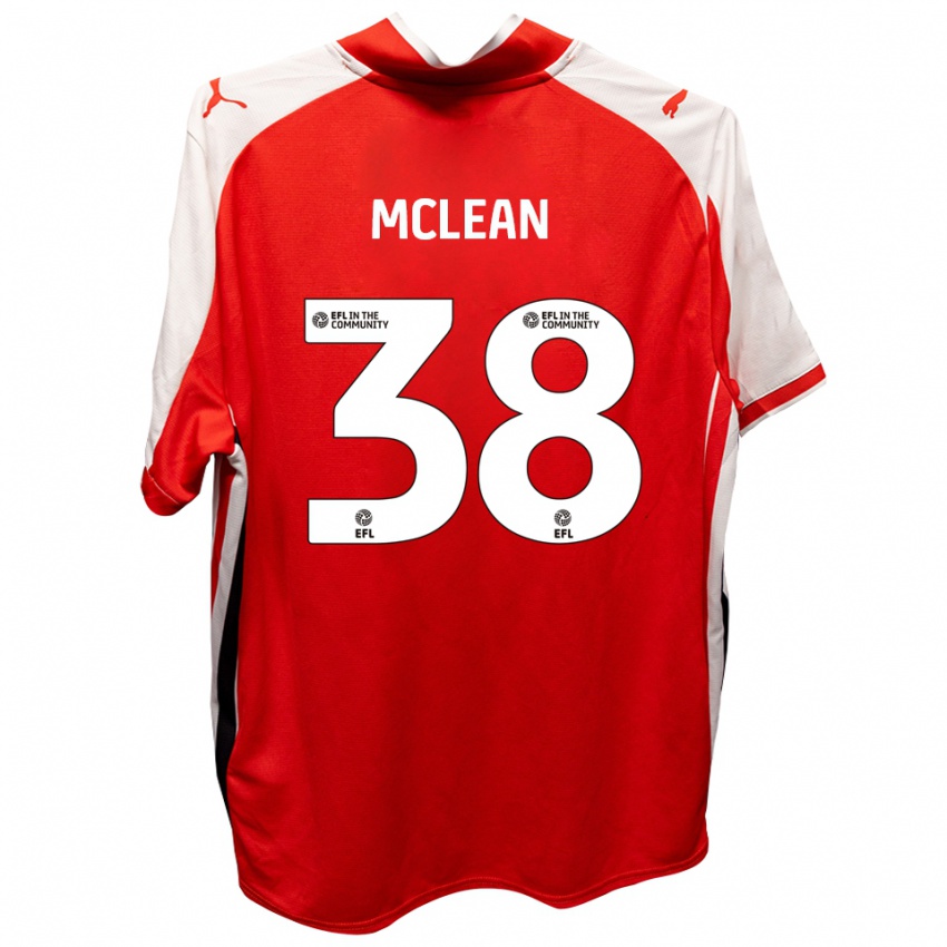 נשים קריספין מקלין #38 אדום לבן ג'רזי ביתית 2025/26 חולצה קצרה