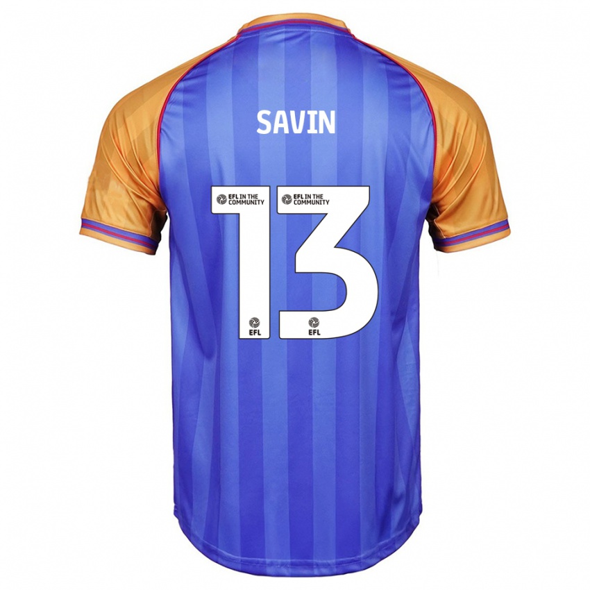 נשים טובי סאווין #13 כחול כתום ג'רזי ביתית 2025/26 חולצה קצרה