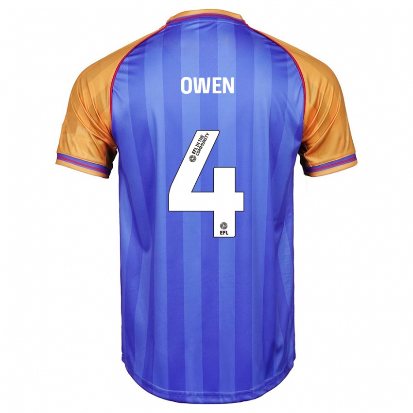 נשים Vikki Owen #4 כחול כתום ג'רזי ביתית 2025/26 חולצה קצרה