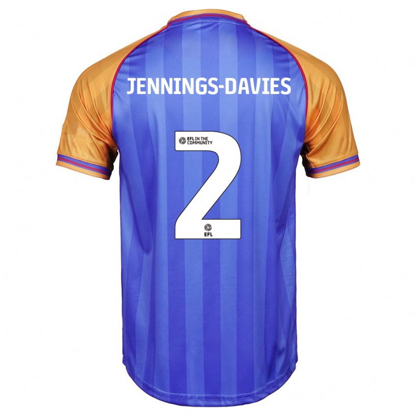 נשים Emily-Grace Jennings-Davies #2 כחול כתום ג'רזי ביתית 2025/26 חולצה קצרה