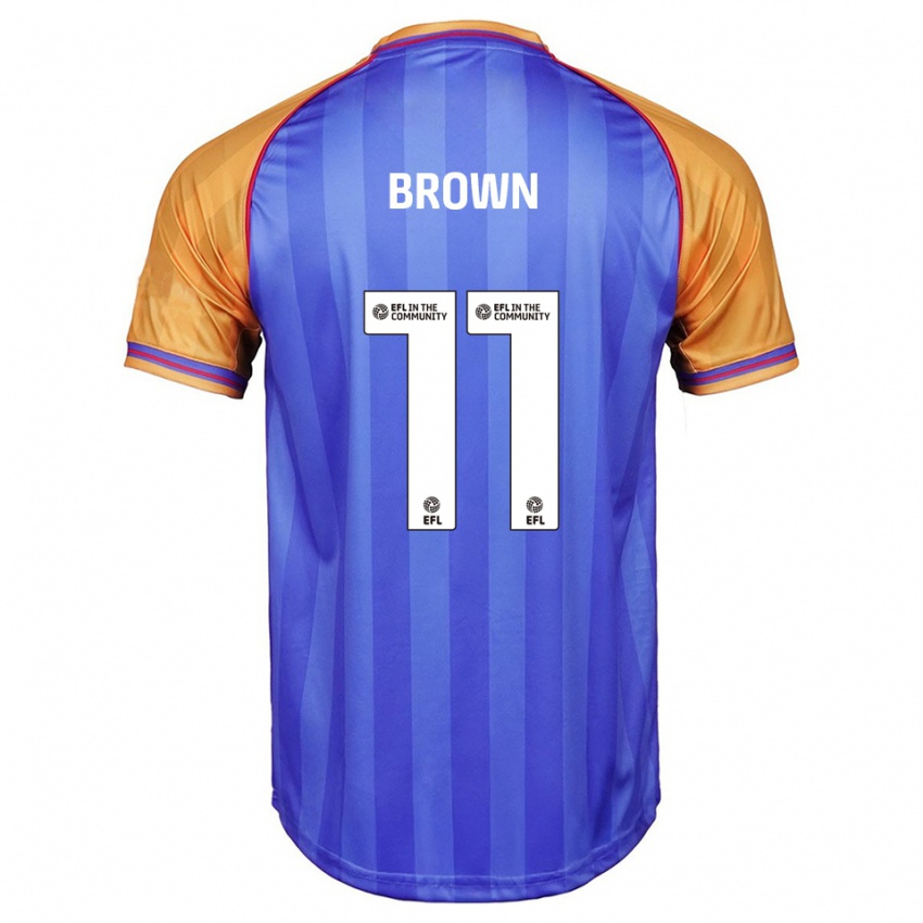 נשים Lucy Brown #11 כחול כתום ג'רזי ביתית 2025/26 חולצה קצרה