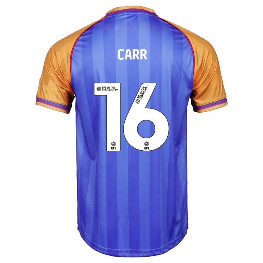 נשים Jeorgia Carr #16 כחול כתום ג'רזי ביתית 2025/26 חולצה קצרה