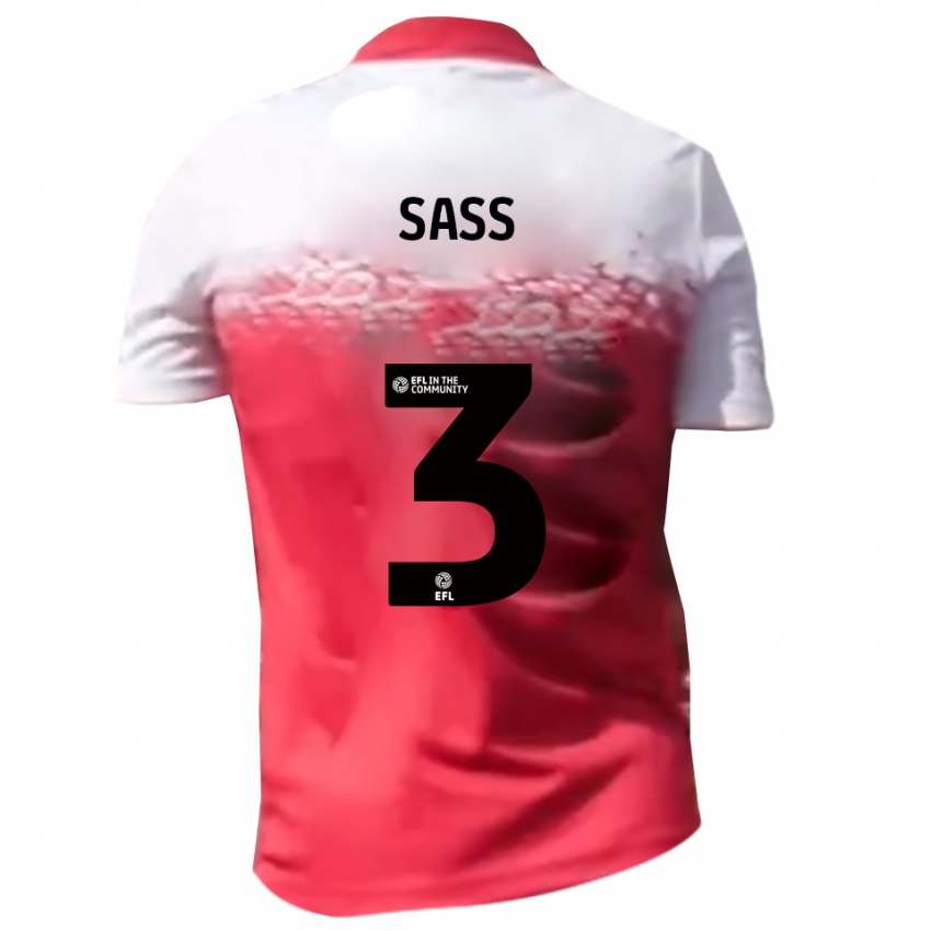 נשים פרדריק האריס סאס #3 אדום לבן ג'רזי ביתית 2025/26 חולצה קצרה
