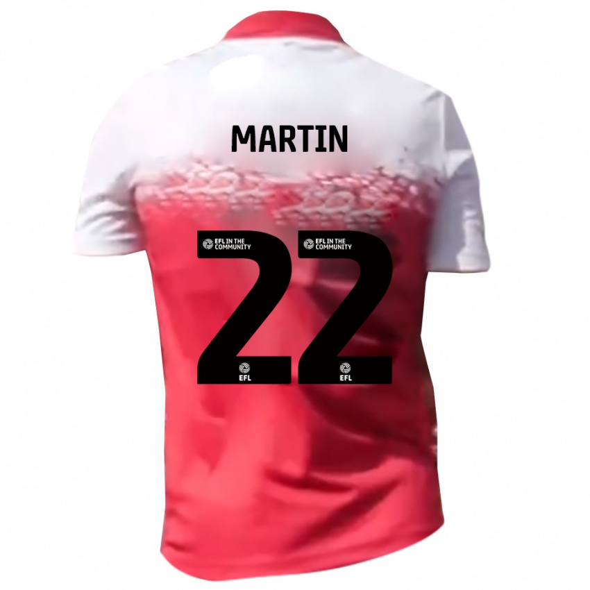 נשים Dan Martin #22 אדום לבן ג'רזי ביתית 2025/26 חולצה קצרה