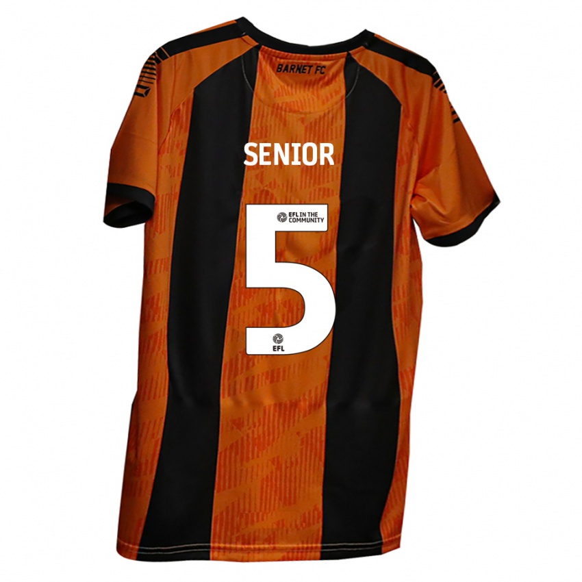 נשים אדם שניור #5 כתום שחור ג'רזי ביתית 2025/26 חולצה קצרה