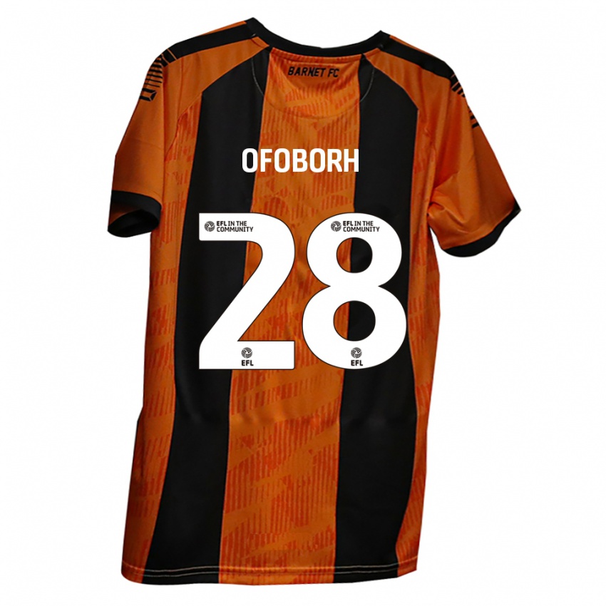 נשים Nnamdi Ofoborh #28 כתום שחור ג'רזי ביתית 2025/26 חולצה קצרה