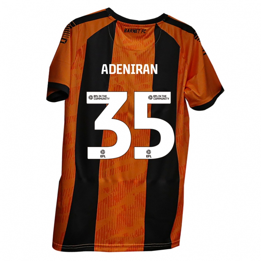 נשים דניס אדניראן #35 כתום שחור ג'רזי ביתית 2025/26 חולצה קצרה