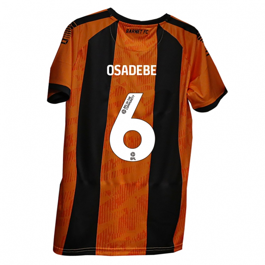 נשים עמנואל אוסאדבה #6 כתום שחור ג'רזי ביתית 2025/26 חולצה קצרה
