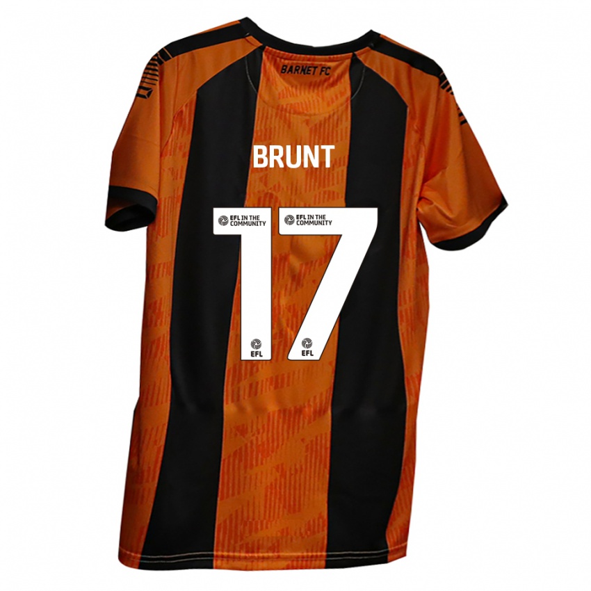 נשים זאק ברונט #17 כתום שחור ג'רזי ביתית 2025/26 חולצה קצרה