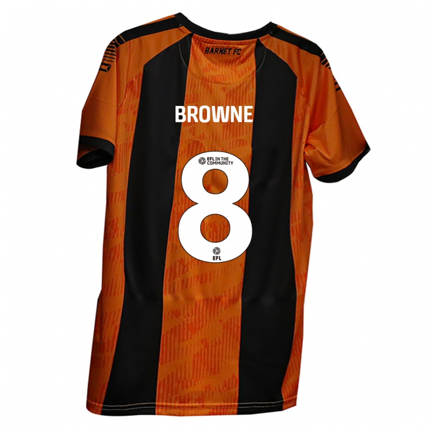 נשים ריס בראון #8 כתום שחור ג'רזי ביתית 2025/26 חולצה קצרה