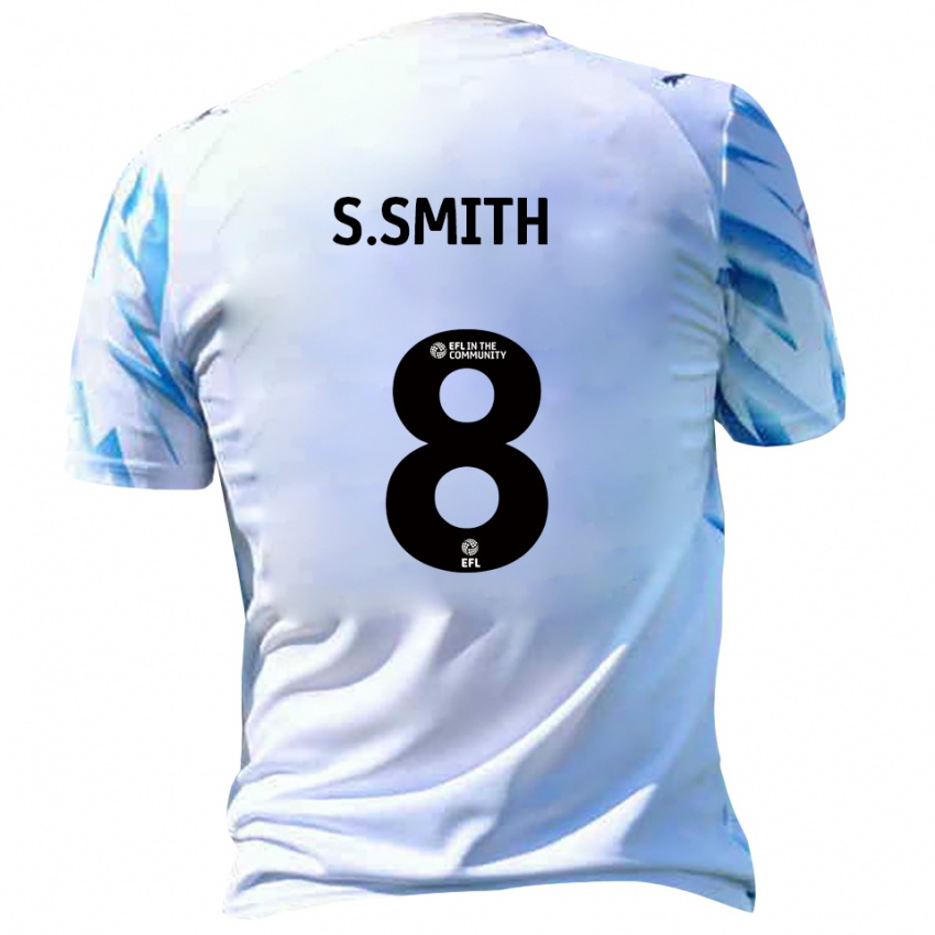 נשים Scott Smith #8 לבן תכלת ג'רזי ביתית 2025/26 חולצה קצרה