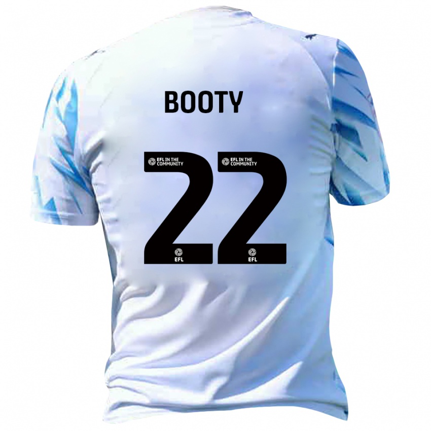 נשים Regan Booty #22 לבן תכלת ג'רזי ביתית 2025/26 חולצה קצרה