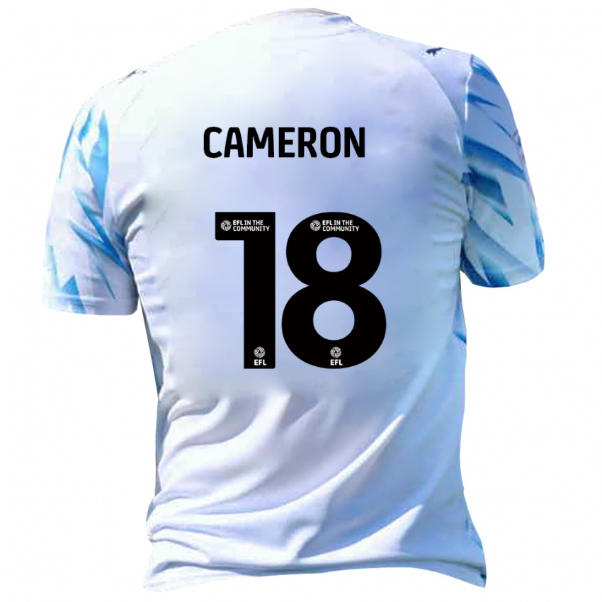נשים Innes Cameron #18 לבן תכלת ג'רזי ביתית 2025/26 חולצה קצרה
