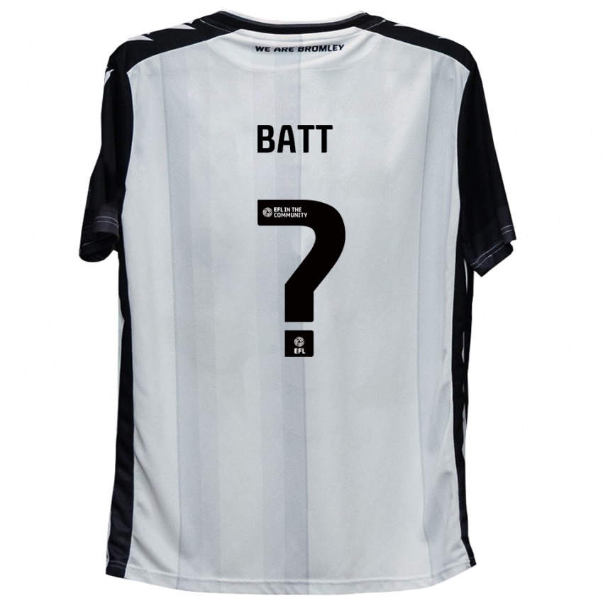 נשים James Batt #0 לבן שחור ג'רזי ביתית 2025/26 חולצה קצרה