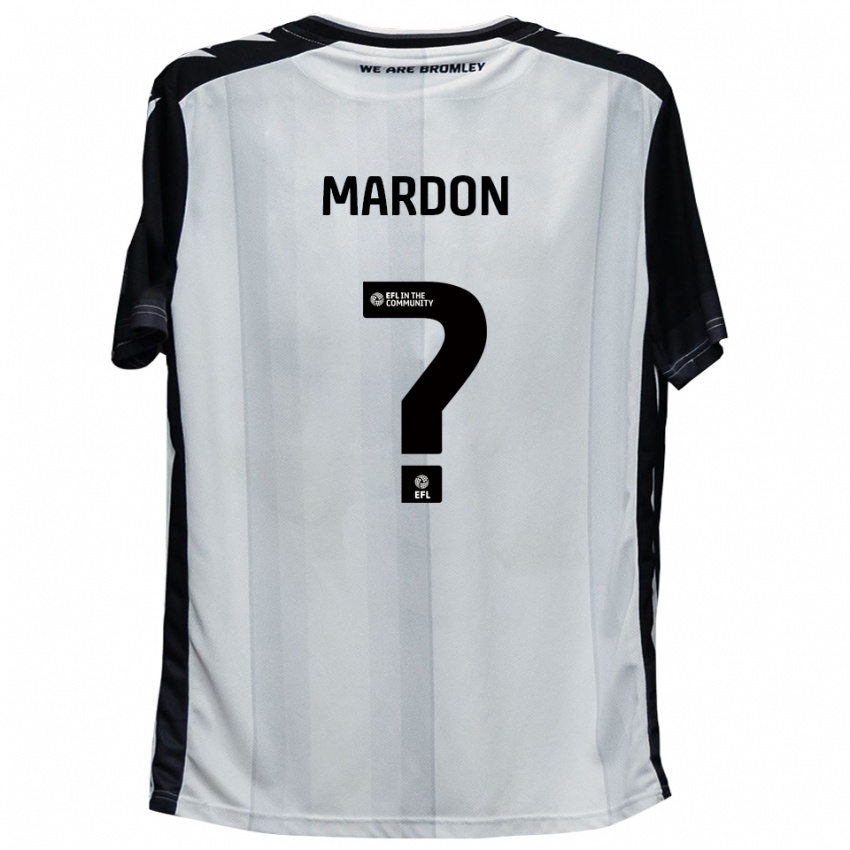 נשים Frankie Mardon #0 לבן שחור ג'רזי ביתית 2025/26 חולצה קצרה