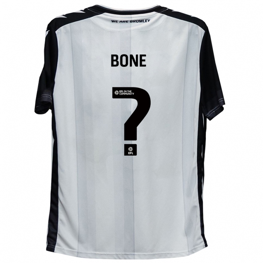 נשים Maddie Bone #0 לבן שחור ג'רזי ביתית 2025/26 חולצה קצרה