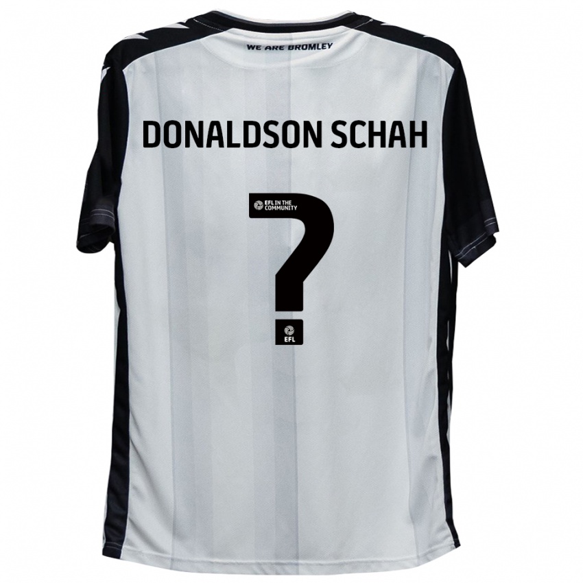 נשים Anwen Donaldson Schah #0 לבן שחור ג'רזי ביתית 2025/26 חולצה קצרה