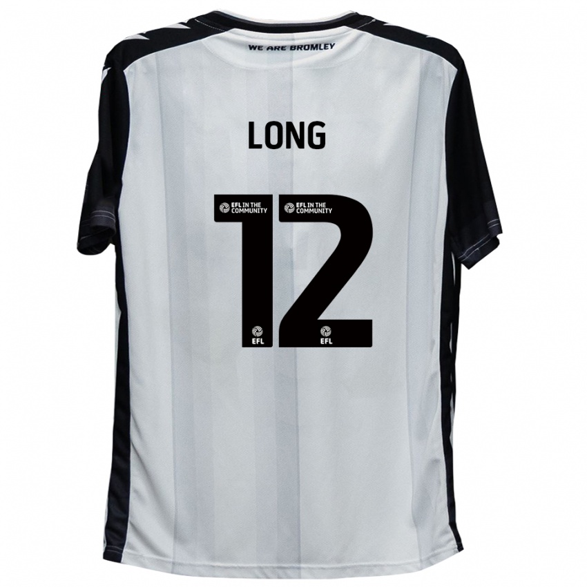 נשים Sam Long #12 לבן שחור ג'רזי ביתית 2025/26 חולצה קצרה