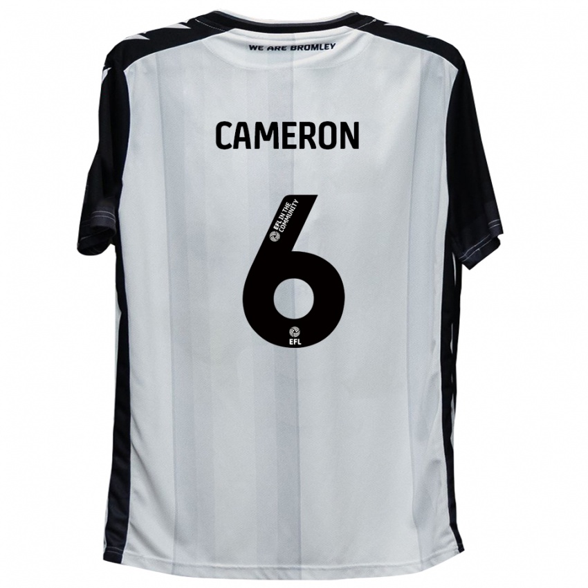 נשים Kyle Cameron #6 לבן שחור ג'רזי ביתית 2025/26 חולצה קצרה