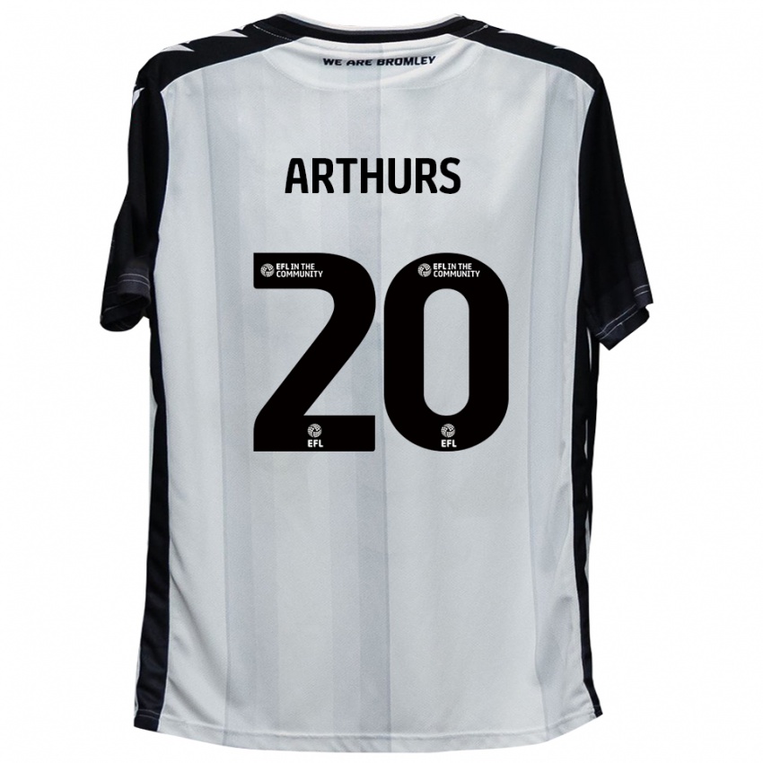 נשים ג'וד ארתורס #20 לבן שחור ג'רזי ביתית 2025/26 חולצה קצרה