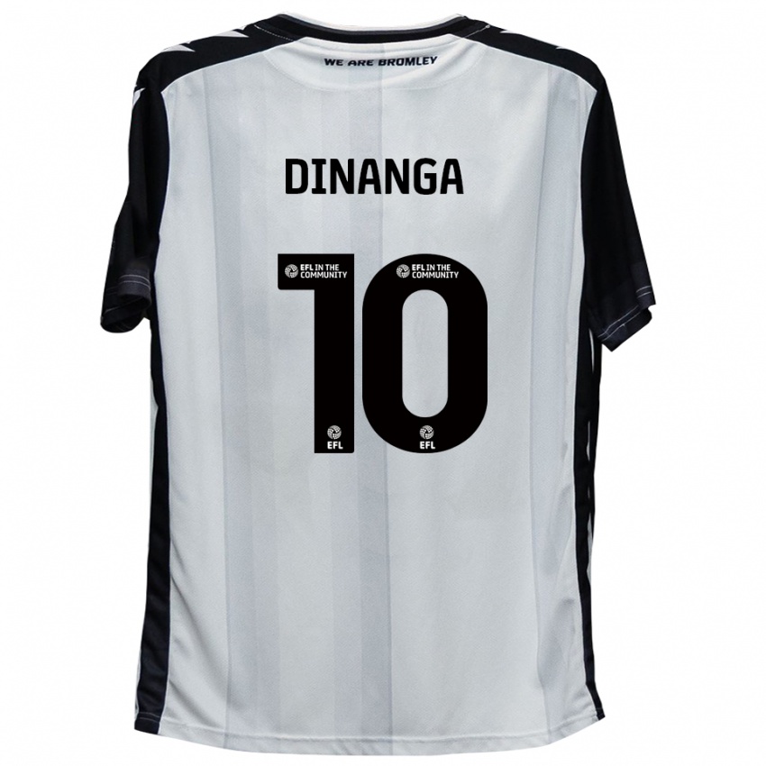 נשים Marcus Dinanga #10 לבן שחור ג'רזי ביתית 2025/26 חולצה קצרה