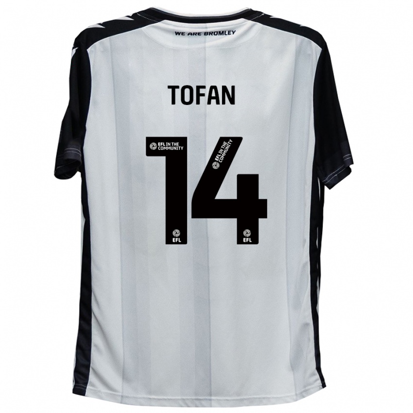 נשים רוברט טופאן #14 לבן שחור ג'רזי ביתית 2025/26 חולצה קצרה