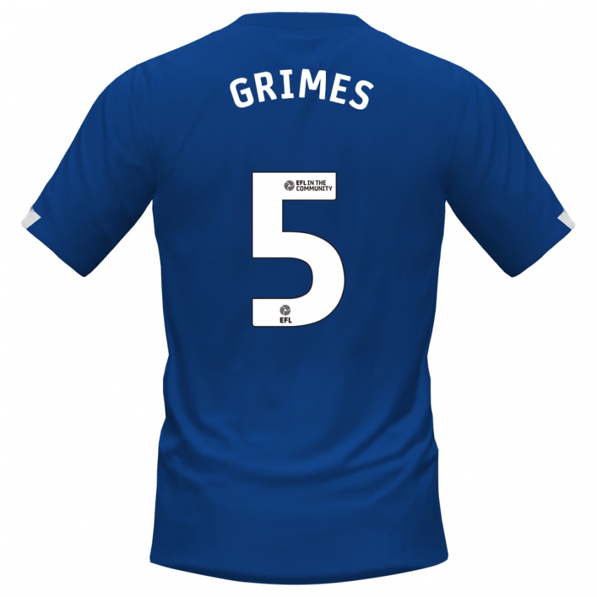 נשים Jamie Grimes #5 כחול לבן ג'רזי ביתית 2025/26 חולצה קצרה