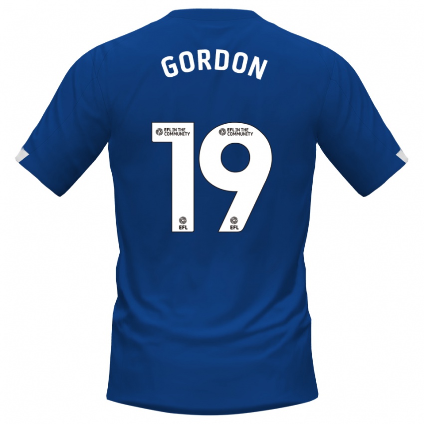 נשים Lewis Gordon #19 כחול לבן ג'רזי ביתית 2025/26 חולצה קצרה
