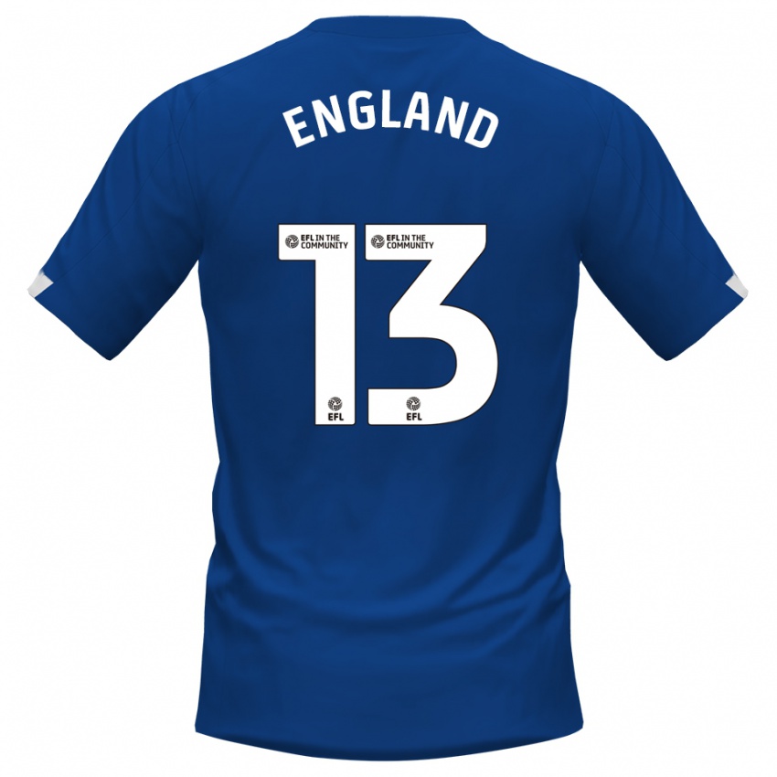 נשים Kurtis England #13 כחול לבן ג'רזי ביתית 2025/26 חולצה קצרה