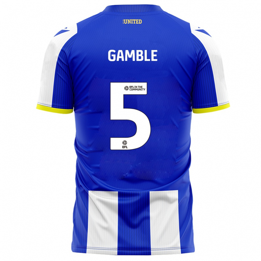 נשים Niamh Gamble #5 כחול לבן ג'רזי ביתית 2025/26 חולצה קצרה