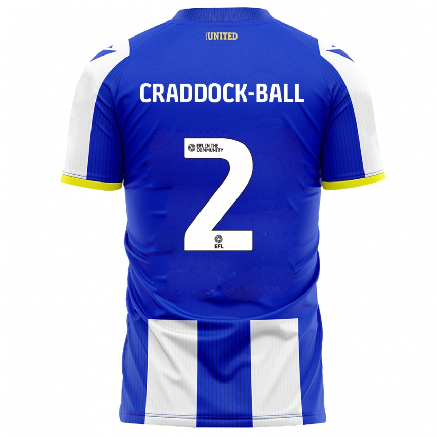 נשים Jac Craddock-Ball #2 כחול לבן ג'רזי ביתית 2025/26 חולצה קצרה