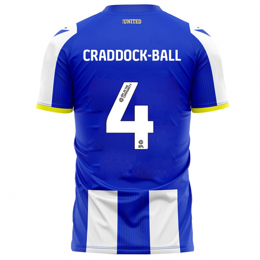 נשים Cassie Craddock-Ball #4 כחול לבן ג'רזי ביתית 2025/26 חולצה קצרה