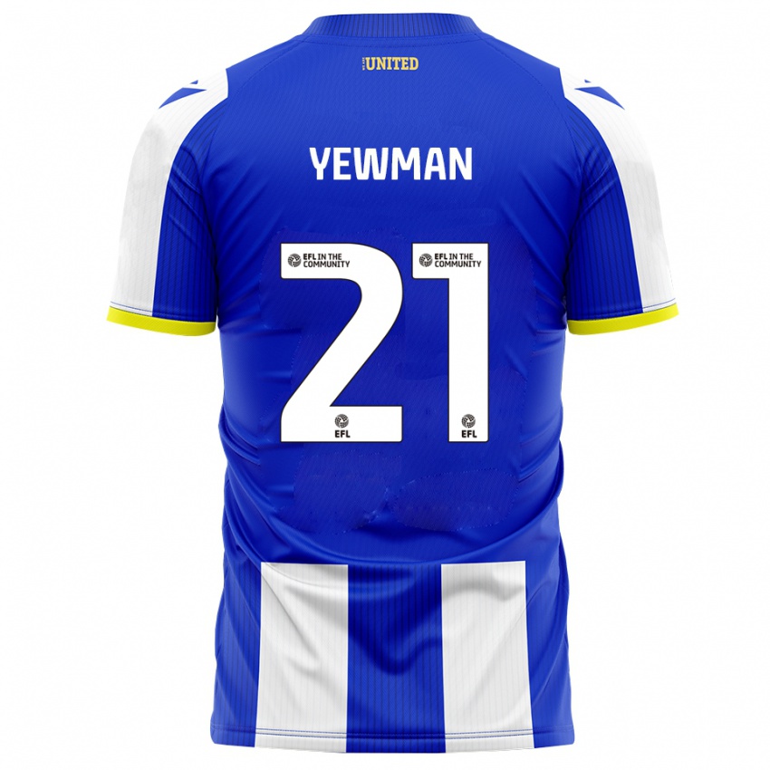 נשים Lucy Yewman #21 כחול לבן ג'רזי ביתית 2025/26 חולצה קצרה