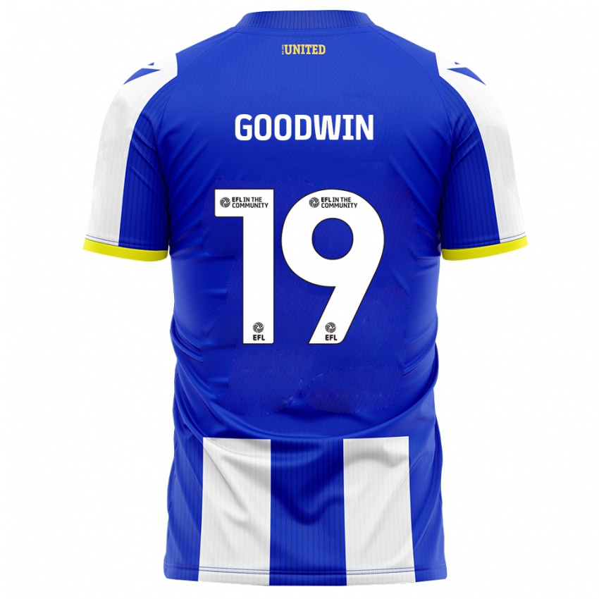 נשים ויל גודווין #19 כחול לבן ג'רזי ביתית 2025/26 חולצה קצרה