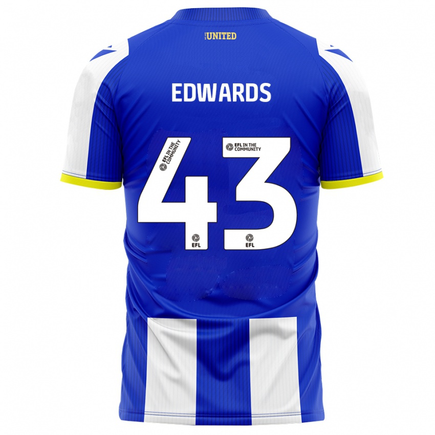 נשים Frankie Edwards #43 כחול לבן ג'רזי ביתית 2025/26 חולצה קצרה