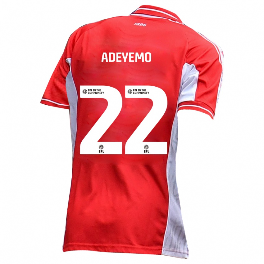 נשים אייד אדיימו #22 אדום לבן ג'רזי ביתית 2025/26 חולצה קצרה