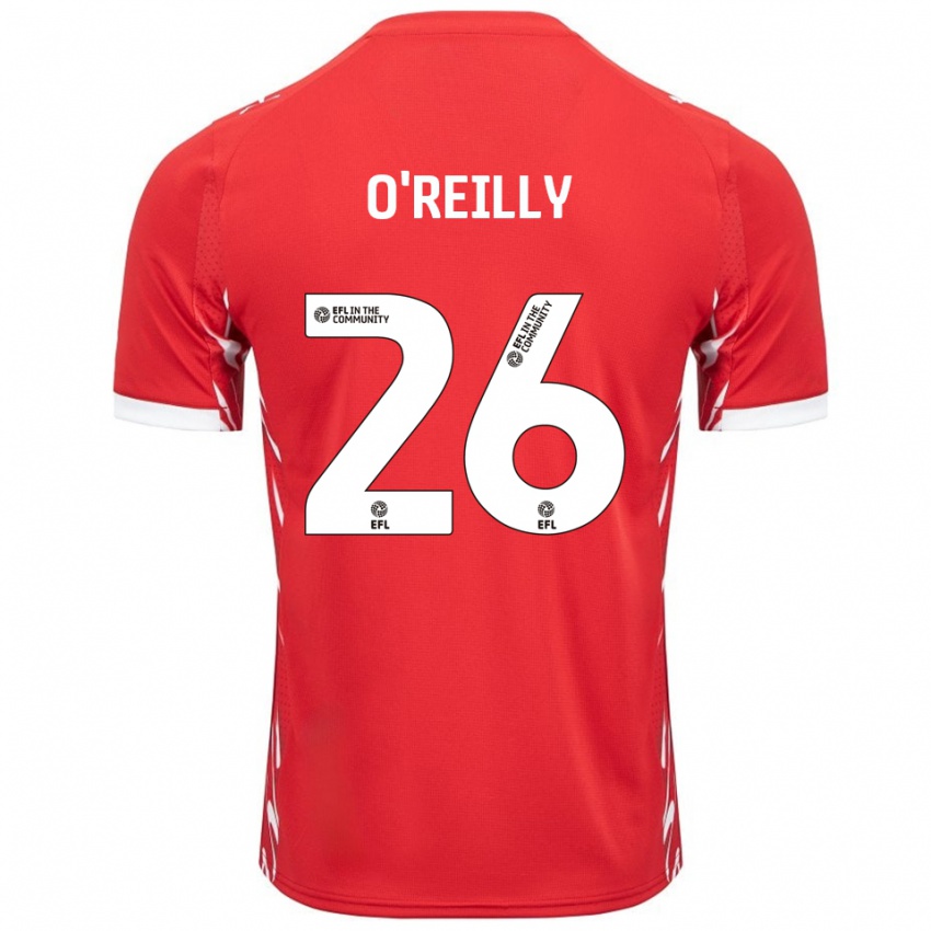 נשים טומי או'ריילי #26 אדום לבן ג'רזי ביתית 2025/26 חולצה קצרה