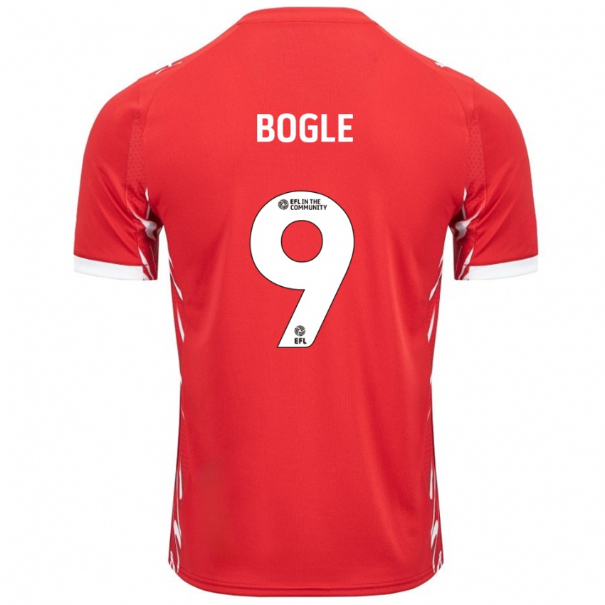 נשים עומר בוגל #9 אדום לבן ג'רזי ביתית 2025/26 חולצה קצרה